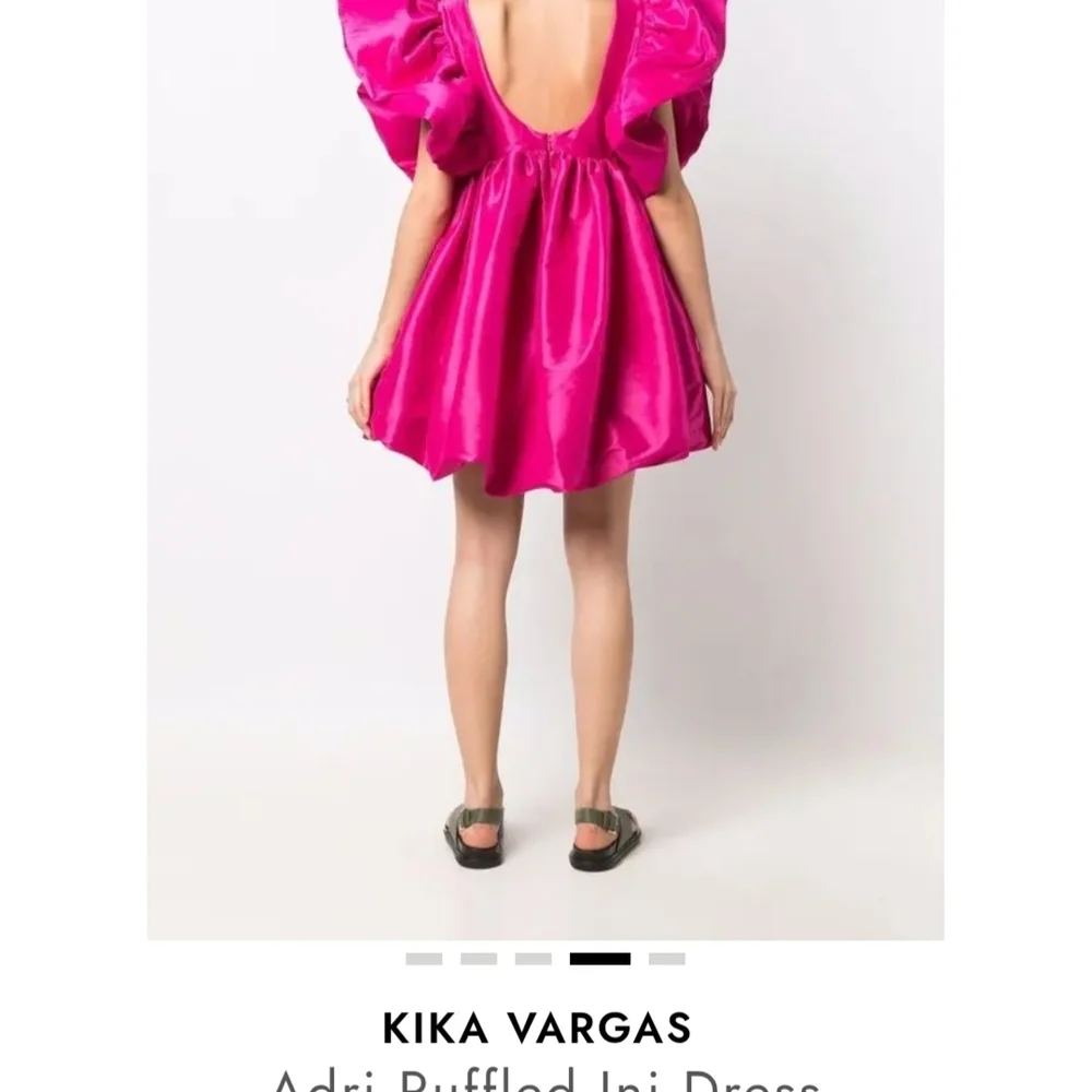 Kika Vargas Fuchsia Mini Dress with Dramatic Sleeves, and Pockets! - Picture 4 of 6